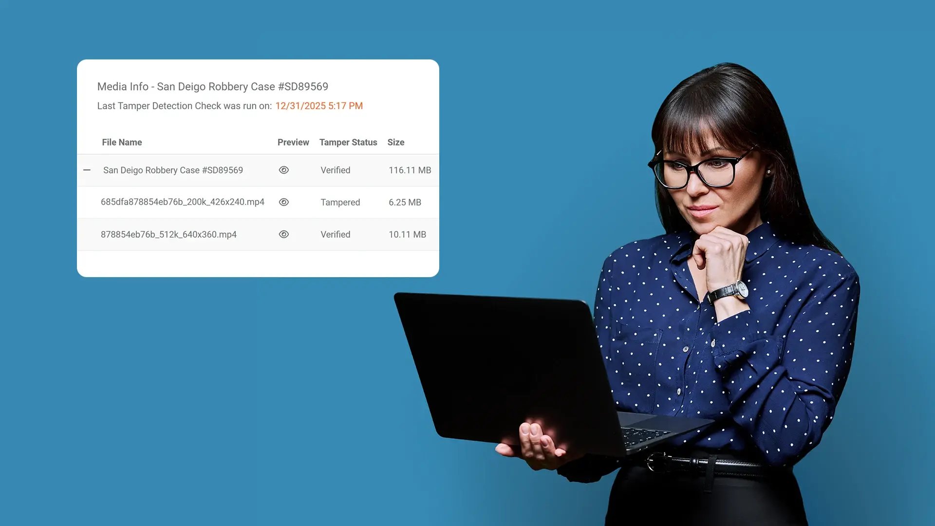 Confirm Evidence Authenticity During Review