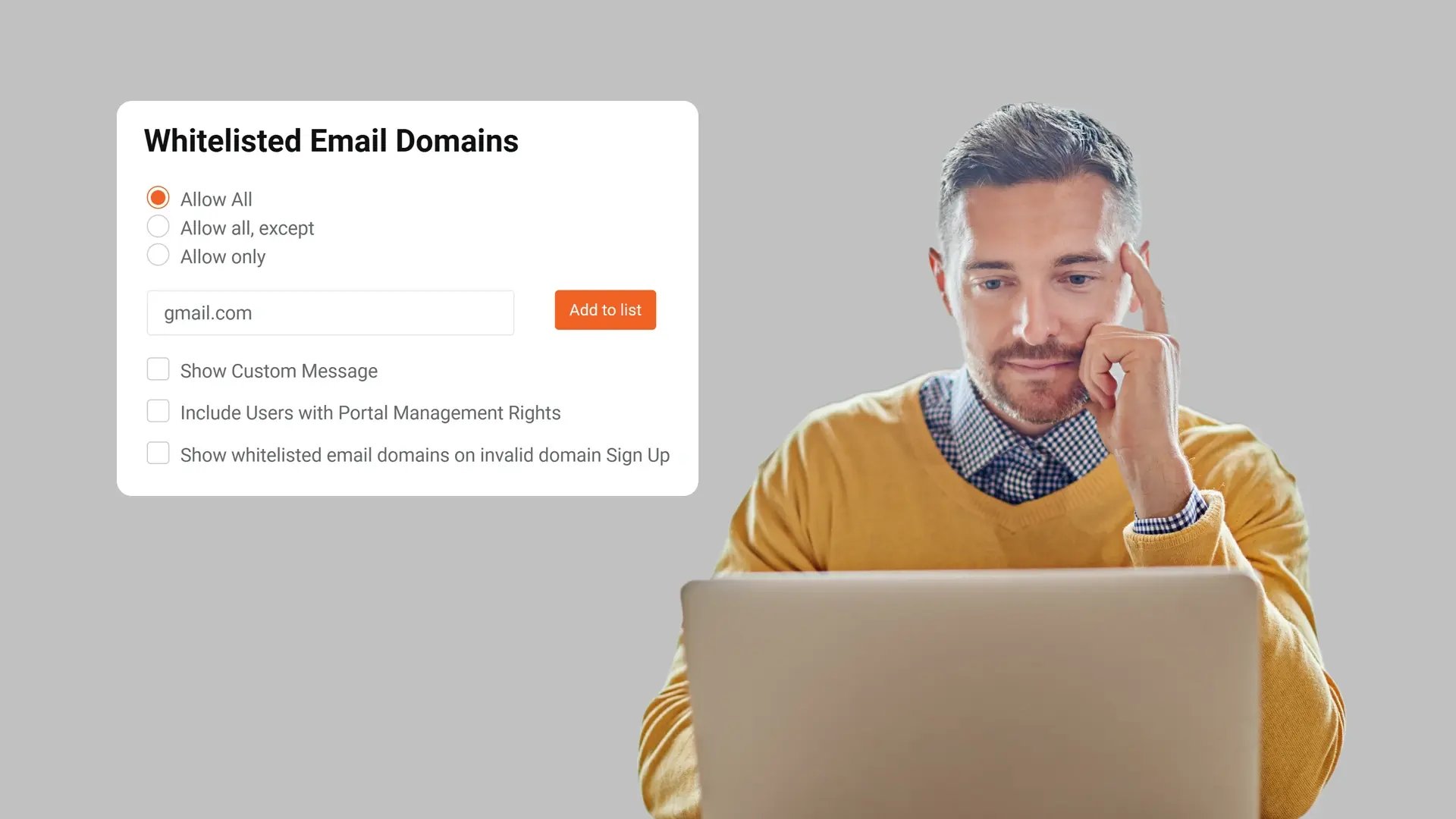 Prevent Unauthorized Portal Enrollment by Approved Email Domain