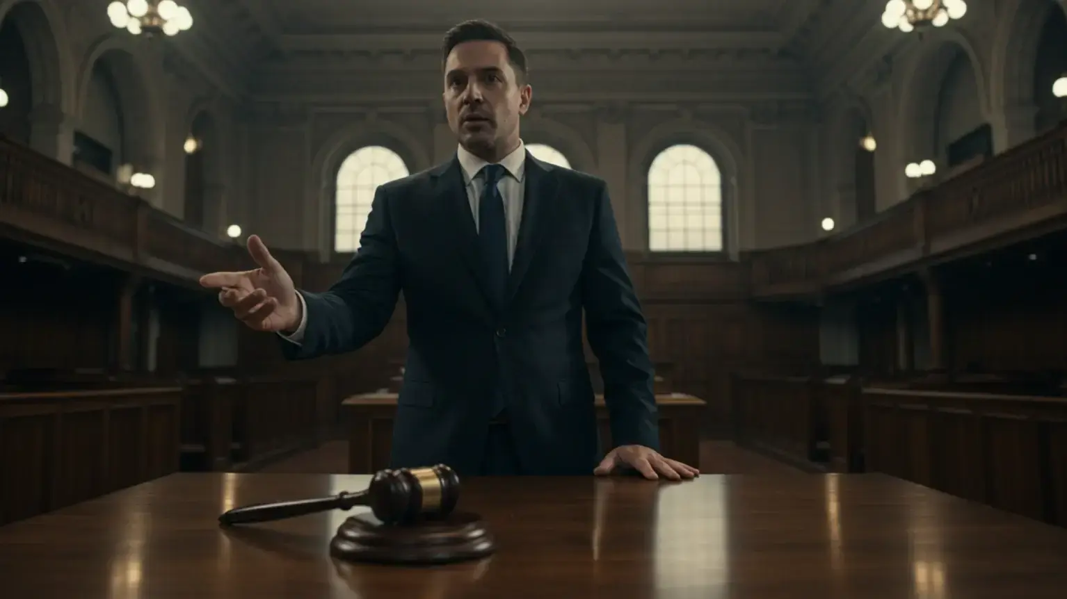 Prosecutor presenting a case in court, emphasizing the importance of digital evidence admissibility during criminal trial proceedings.