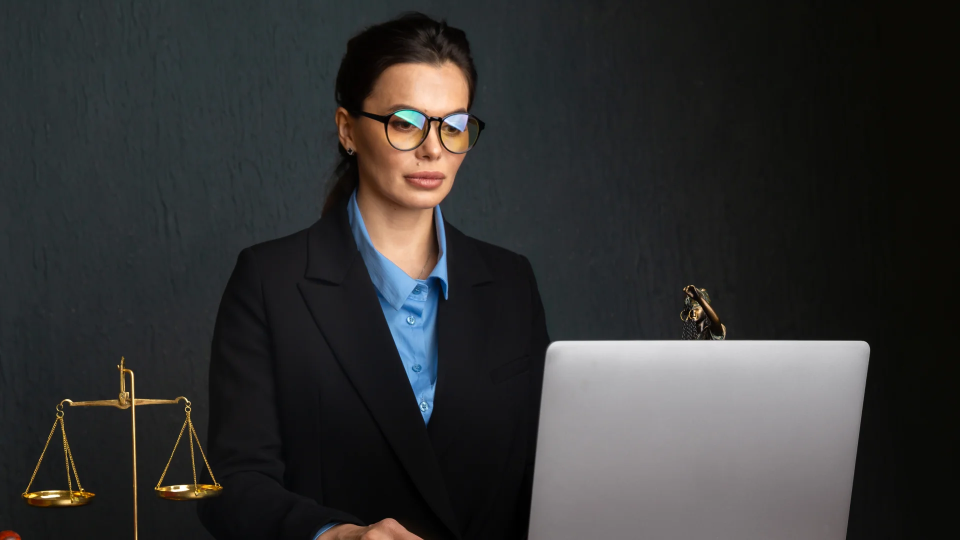 A lawyer working on her Laptop
