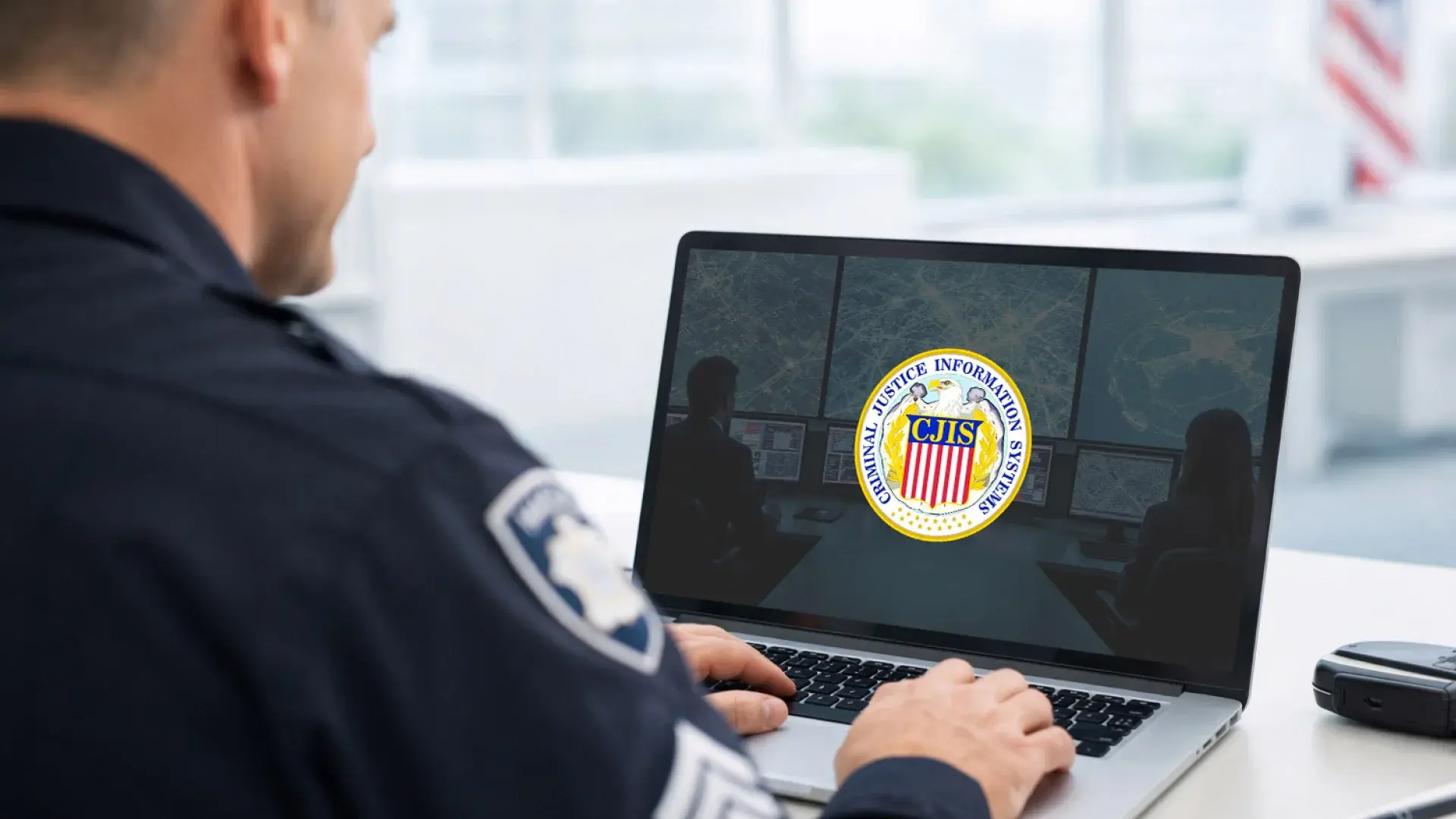 CJIS compliant digital evidence access on a laptop